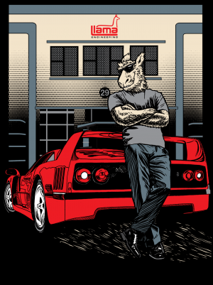 Llama Ferrari T-shirt
