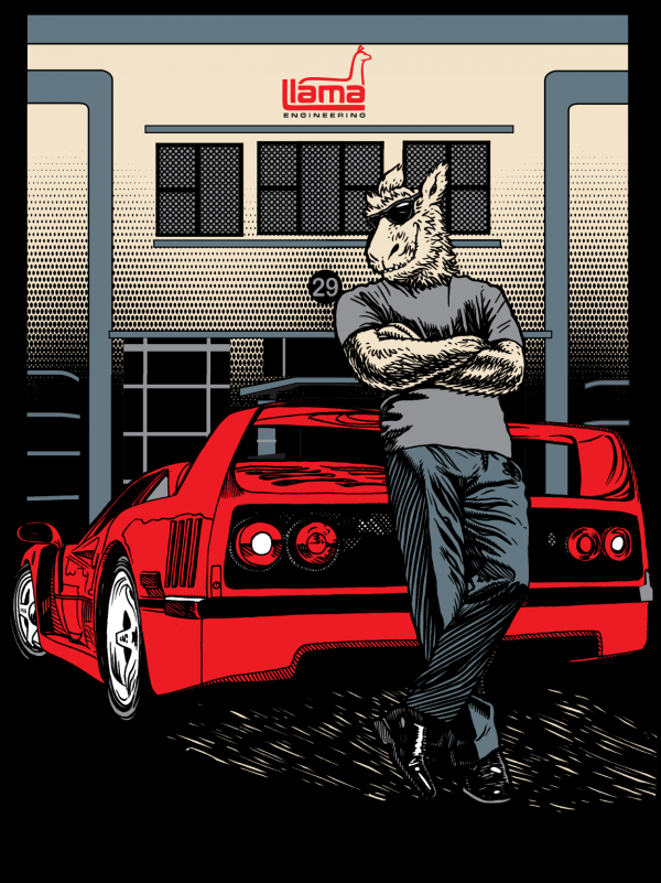 Llama Ferrari T-shirt